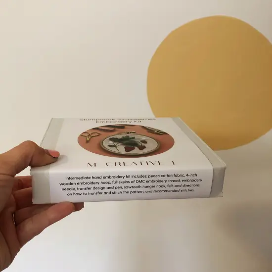 MCreativeJ Stumpwork Strawberries - Intermediate 3D Hand Embroidery DIY Craft Kit {6}