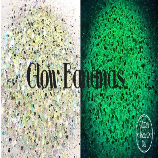 Polyester Glitter - Glow Bananas Glow in the Dark by Glitter Heart Co.&trade; {3}