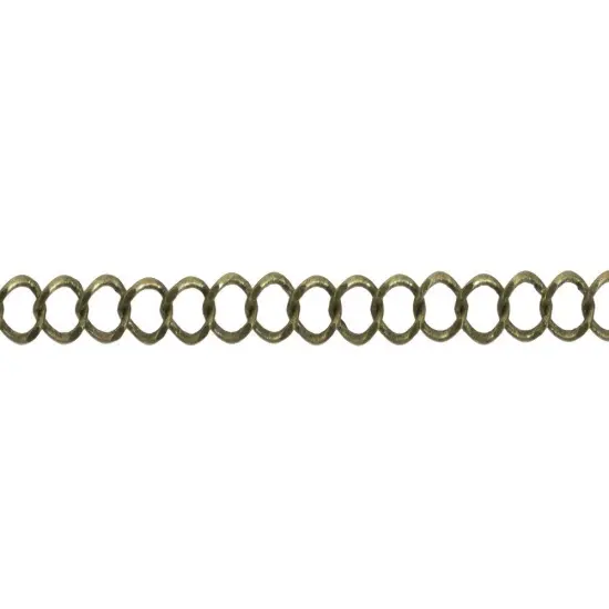 JewelrySupply 4mm Antique Brass Pltaed Curb Chain (Priced per Foot) {1}