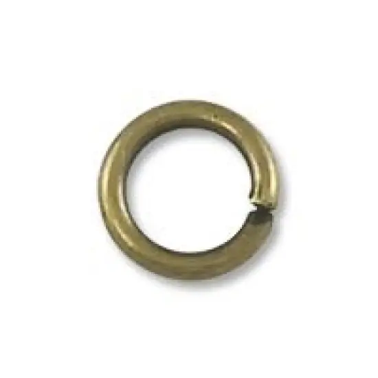 JewelrySupply Jump Ring - Open 4mm Antique Brass Plated (100-Pcs) {1}