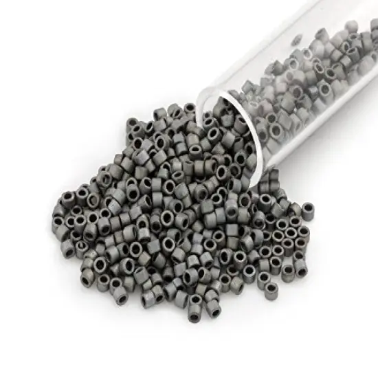 Miyuki Delica Seed Bead 11/0 Matte Grey AB {4}