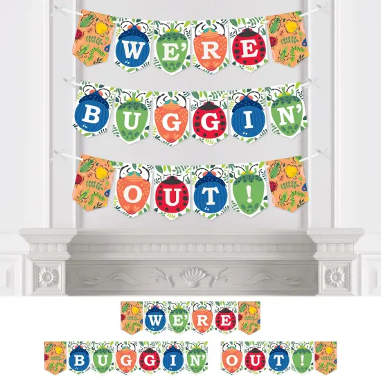 Big Dot of Happiness Buggin' Out - Bugs Birthday Party Bunting Banner - Party Decorations - We're Buggin' Out {1}