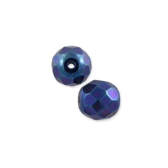 Czech Fire Polished Rounds 6mm Blue Iris (Package of 10) {1}
