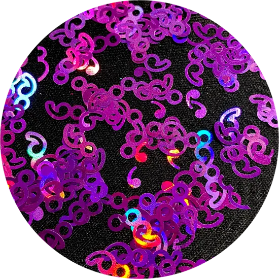 Polyester Glitter - Semicolon Glitter Shape by Glitter Heart Co.&trade; {1}