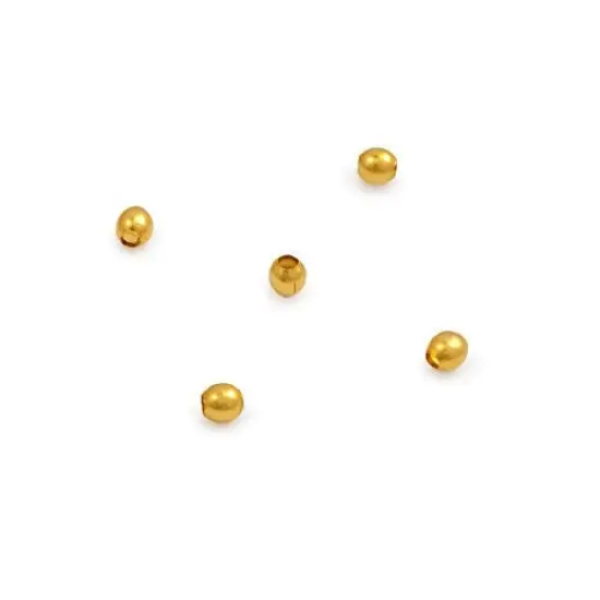 Round Bead 2.5mm Gold Plated (100-Pcs) {1}
