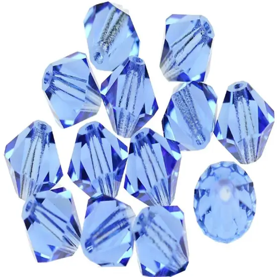 Preciosa Crystal Sapphire 5328 6mm Bicone Beads Pack of 144 pcs {1}