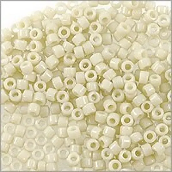 Miyuki Delica Seed Bead 11/0 Ivory Glazed Luster Opaque {2}
