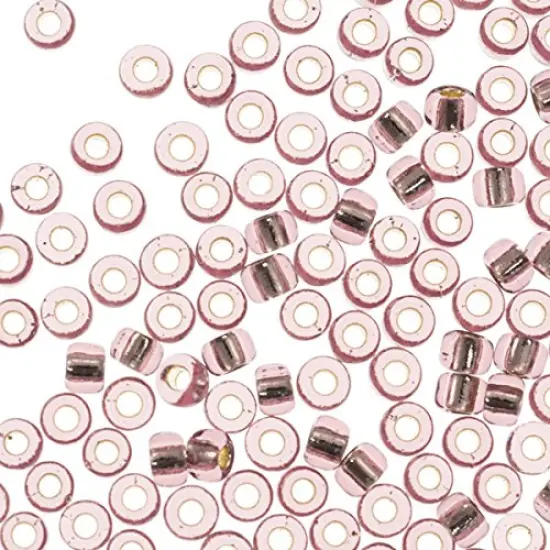 Miyuki Round Rocaille Seed Bead 8/0 Silver Lined Light Amethyst {2}