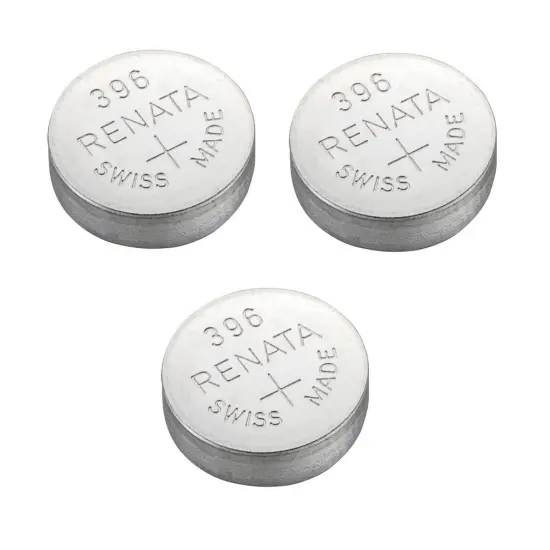 Renata Watch Battery Swiss Made Renata 396 or SR726SW Or AG2 1.5V (3 Batteries, 396 or SR 726 SW) {1}