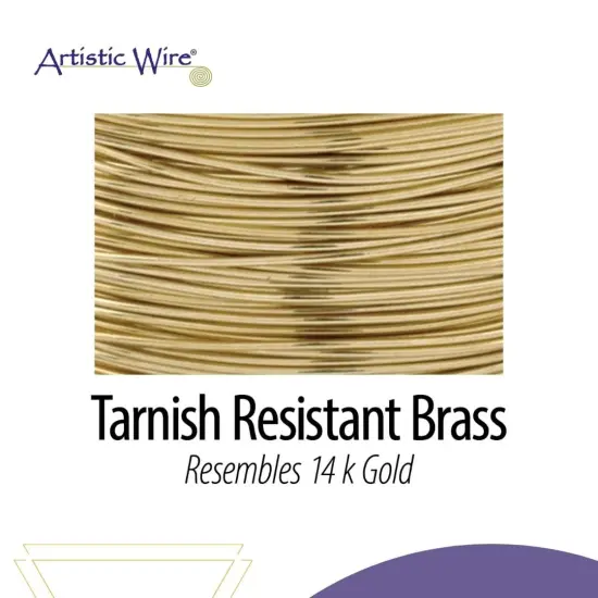 Artistic Wire Brass Gold Color Craft Wire - Solid Uncoated 26 Gauge Wrapping Jewelry Making & Crafting Wire {3}