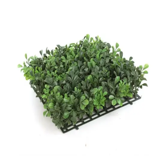 Green Boxwood Square Mat Panels - 12-Pack, Lifelike Foliage, Perfect for Wall D&eacute;cor, Backdrops & Event Displays - Ideal for All Seasons, Floral Home by Artificial Flowers {1}