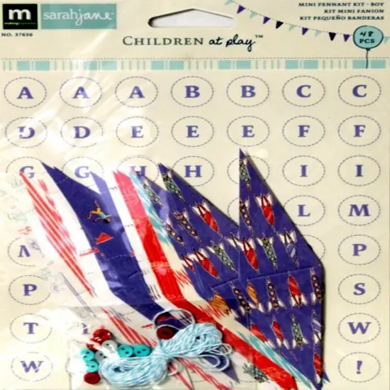 Making Memories Sarah Jane Children At Play Boy Mini Pennant Kit {1}