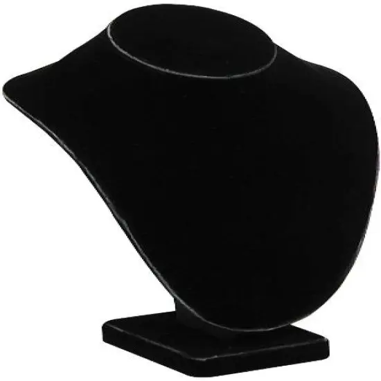 Necklace Bust Jewelry Display 11" Tall Black Velvet {1}