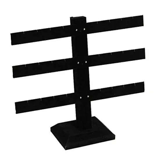 JewelrySupply Black Earring Stand T-Bar 12-Pairs {1}