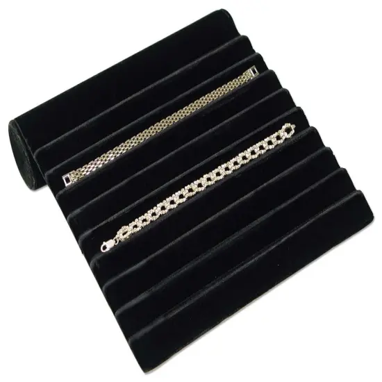 Jewelry Display Bracelet Ramp 9 Rib Black {1}