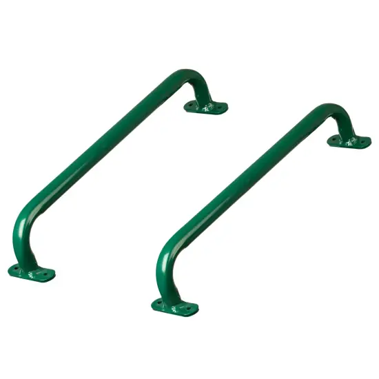 Green Metal Safety Grab Handles Set, Kids Outdoor Play House Hand Grip Bars for Jungle Gym Playground Set Accessory {1}