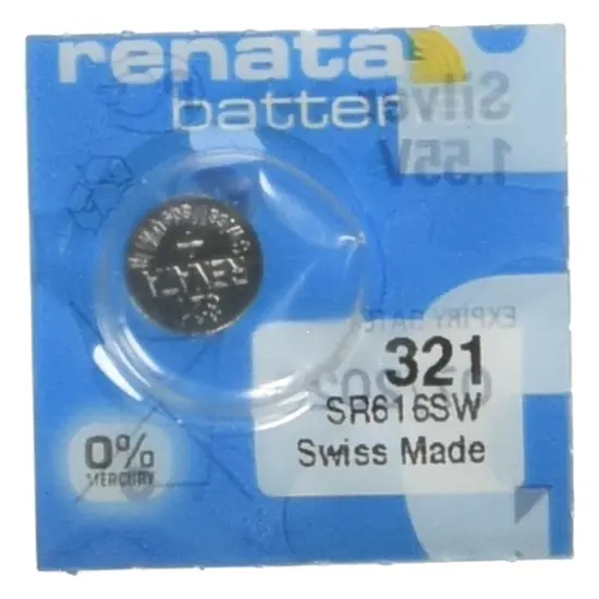 2 Pcs 321 Renata Silver Oxide 0% Mercury Electronic Batteries SR616SW {1}