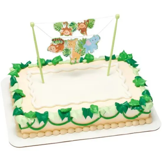 Baby Animals Jungle Banner Cake or Cupcake Layon Topper {2}