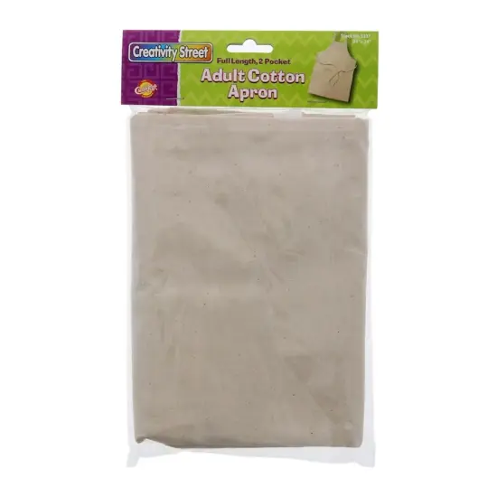Full Length Adult Cotton Apron, Tan, 34" x 24", 1 Piece {2}