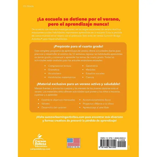 Summer Bridge Activities Spanish, Grade 3-4 {2}