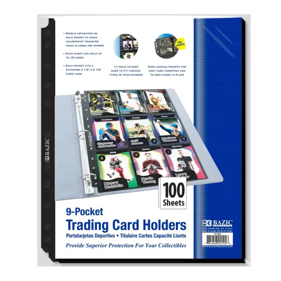 9-pocket Trading Card Holders 100 Sheets {1}