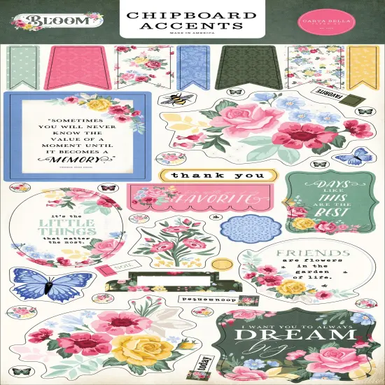Carta Bella Chipboard 6"X13"-Accents, Bloom {1}