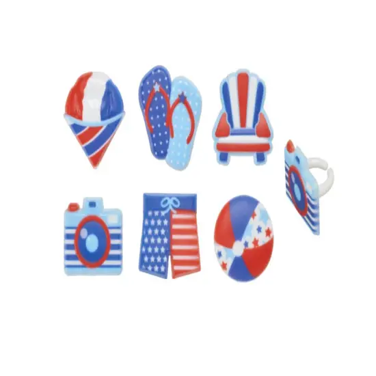 Summer Fun beach themed Cupcake Cake Decorating Rings 12 set {1}