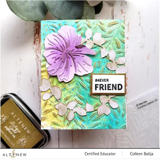 Curving Leaves 3D Embossing Folder {2}