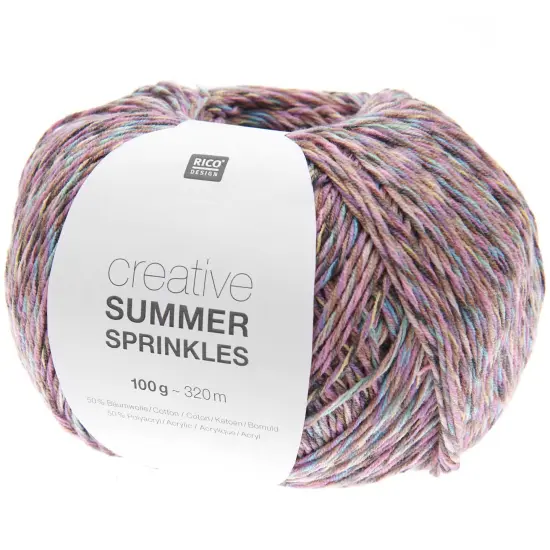 Rico Creative Summer Sprinkles - Cotton Blend Yarn - Fine - #005 Blossoms {1}