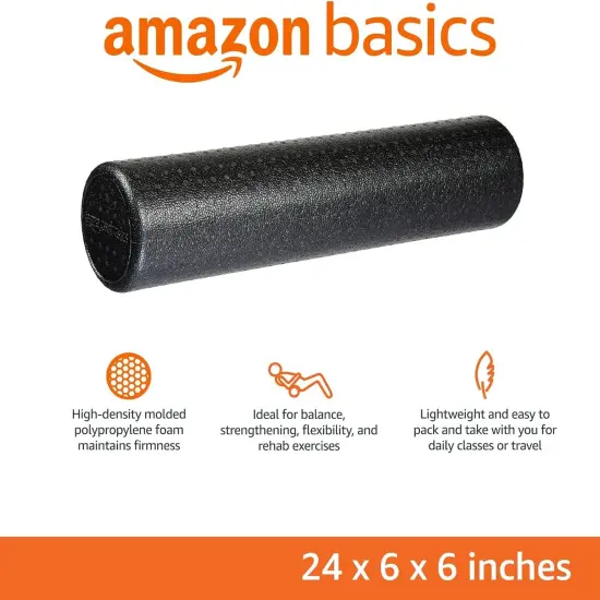 High-Density round Foam Roller for Exercise, Massage, Muscle Recovery {3}