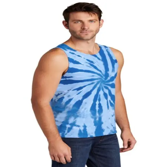 Port & Company&reg; Tie-Dye Tank Top - PC147TT Turquoise {5}