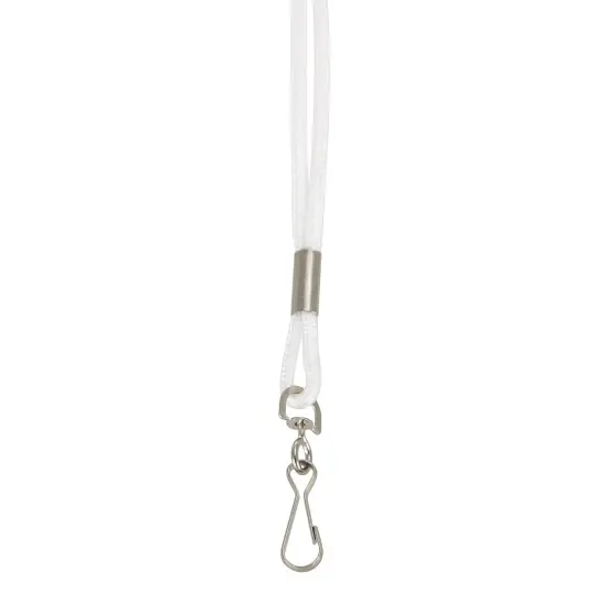 Standard Lanyard Hook Rope Style, White, Pack of 24 {6}