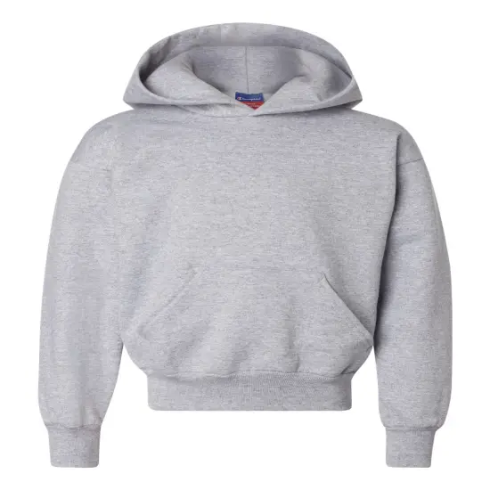 Champion&reg; Powerblend Youth Hooded Sweatshirt Light steel {1}