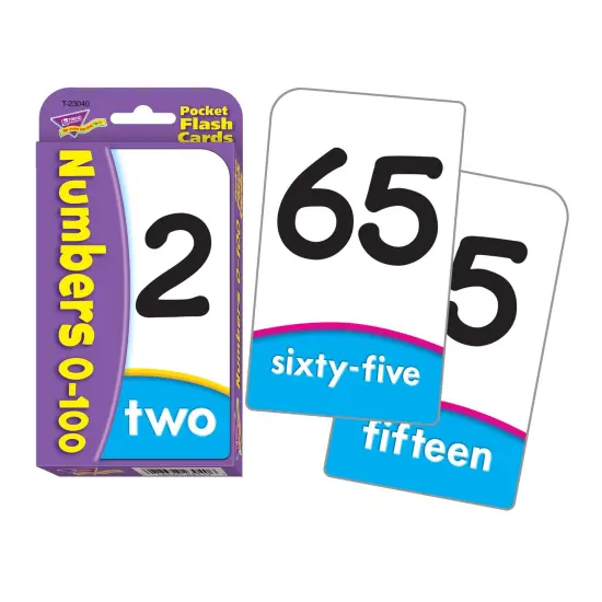 Numbers 0-100 Pocket Flash Cards, 6 Packs {2}