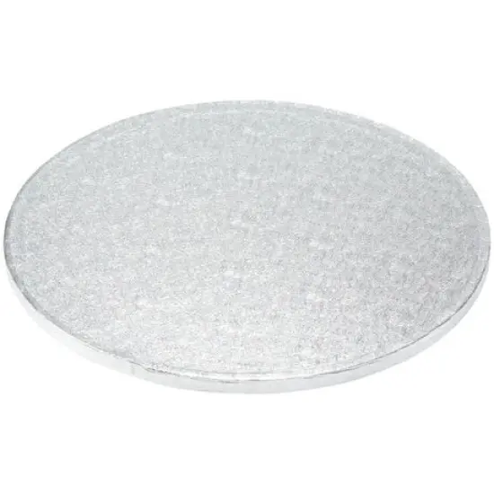 12" Round Silver Foil Cake Board Drum {2}