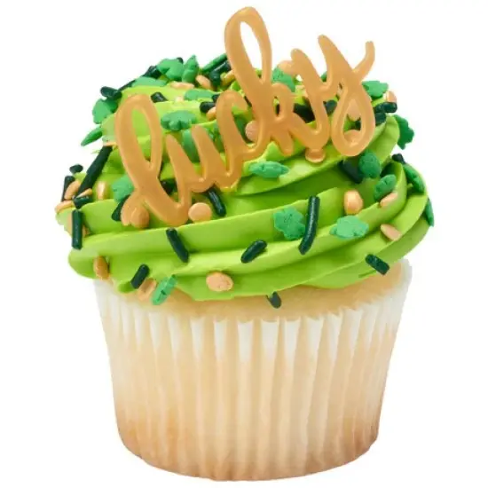 St. Patrick's Day Shamrock Quins Sprinkles Cupcake and Cake {3}