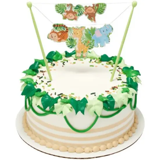 Baby Animals Jungle Banner Cake or Cupcake Layon Topper {4}