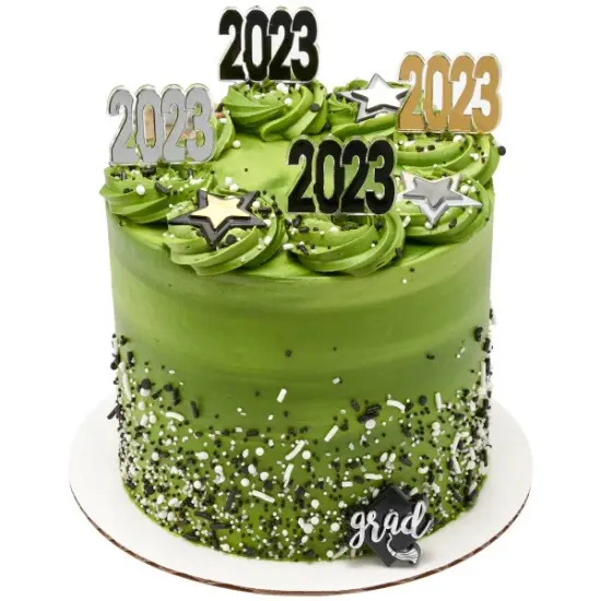 Graduation Gold and Silver Hat Cupcake Cake Pics - set of 12 {4}