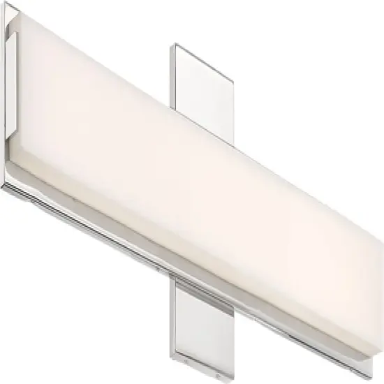 Nuvo Slick 1-Light 36" LED Vanity w/ White Acrylic Diffuser in Polished Nickel {1}