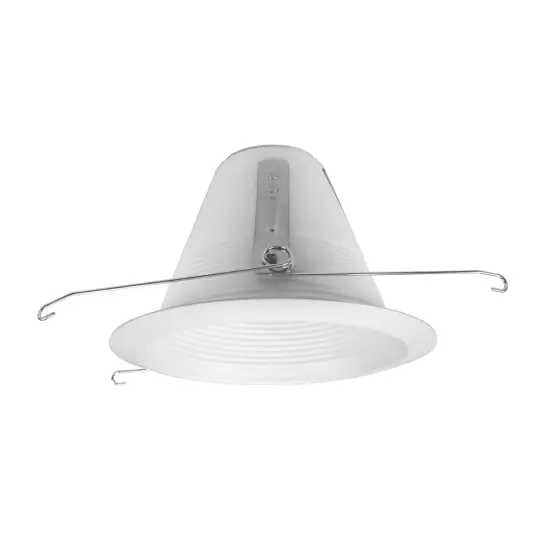 NICOR 5 in. White Recessed Shallow Cone Baffle Trim {1}