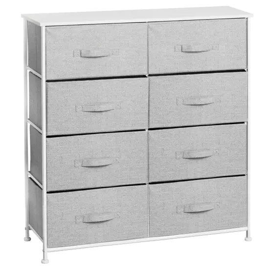 mDesign Large Storage Dresser Furniture with 8 Removable Fabric Drawers {4}