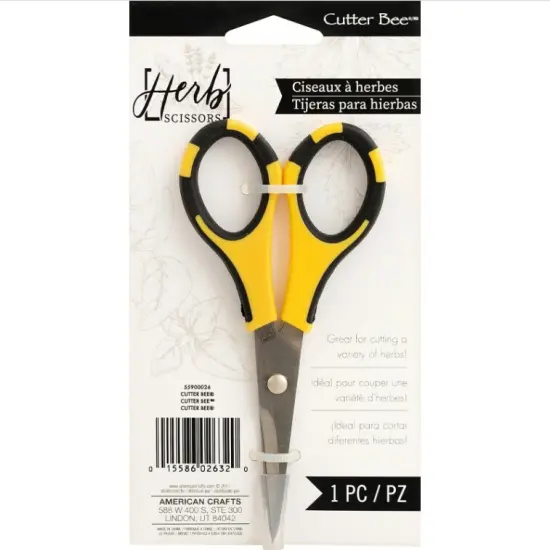 American Crafts Cutter Bee Herb Scissors-Yellow / Black 55900026 {4}