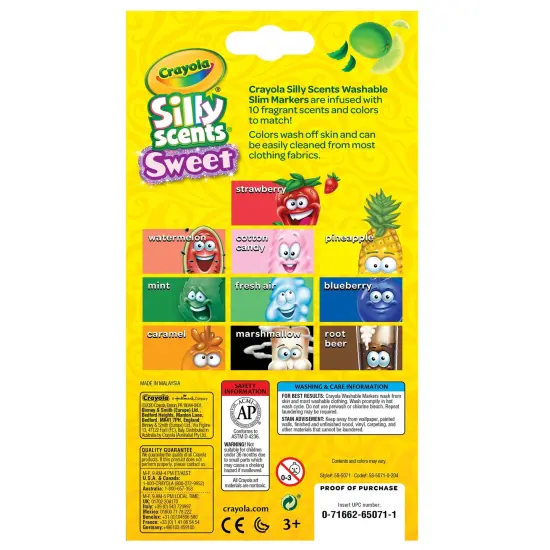 Crayola Silly Scents Washable Slim Markers 10/Pkg-Assorted Colors {2}