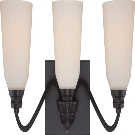 Calvin 3-Light Wall Mounted Vanity & Wall Light Fixture in Mahogany Bronze {1}