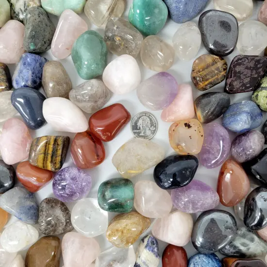 Mixed Tumbled Stones Bulk - Large Size {3}