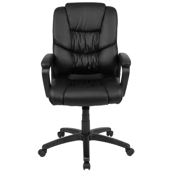 Emma and Oliver Big & Tall 400 lb. Rated LeatherSoft Office Chair - Desk Chair Black {3}