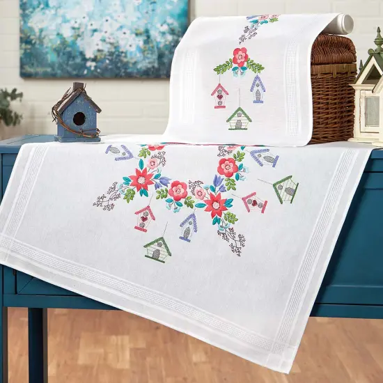 Nob HillHanging Birdhouse Set Stamped Embroidery Multi {1}