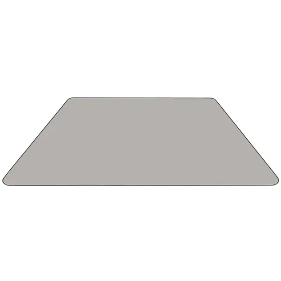Emma and Oliver Mobile 29x57 Trapezoid HP Laminate Preschool Activity Table Gray {3}