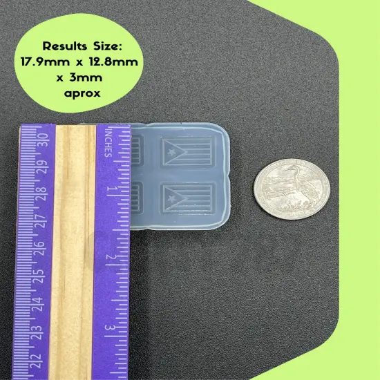 Puerto Rico Flag Silicone Mold (A1) {2}