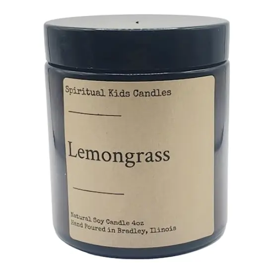 Lemongrass Soy candle 4oz Hand Poured with All Natural Soy Wax and Fragrant/ Essential Oils! | Citrus Candle {1}